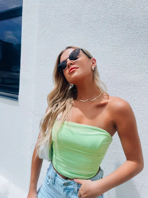 Ivy Mesh Bustier Top